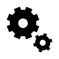 Gear setting symbol icon vector image. Illustration of the industrial wheel mechine mechanism design image