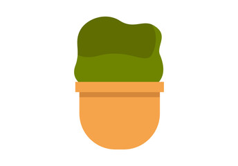 House and home plant. Vector illustration. The use plants in decorative containers adds interesting dimension to room decoration gardening Interior potted plants are fundamental in trendy home decor