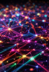 Fototapeta premium Modern digital network technological processes background.