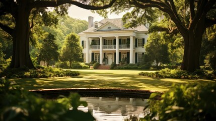 mansion southern plantations historic illustration south home, oak united, states landscape mansion southern plantations historic