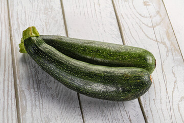 Raw young small green zucchini