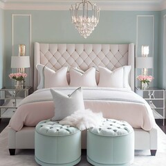 modern bedroom interior design with large bed