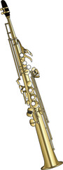 Soprano, saxofón, instrumento musical de viento madera. Soprano sax