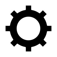 Gear setting symbol icon vector image. Illustration of the industrial wheel mechine mechanism design image