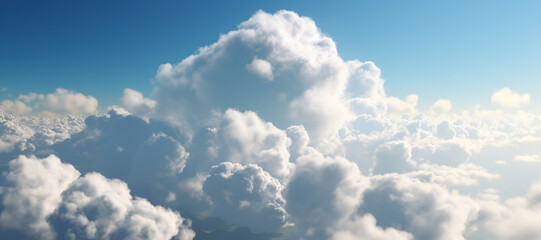 sky with white clouds, smoke, light, air 1