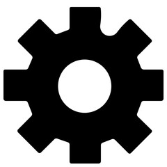 Gear setting symbol icon vector image. Illustration of the industrial wheel mechine mechanism design image