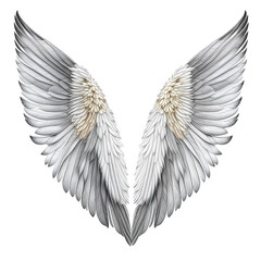 Bird or Angel Feather Wings Isolated