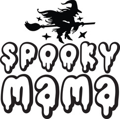 spooky mama svg design and