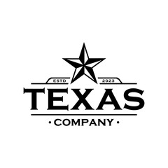 Vintage Retro Western Country Emblem Texas Logo design