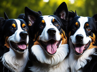group of cute dogs