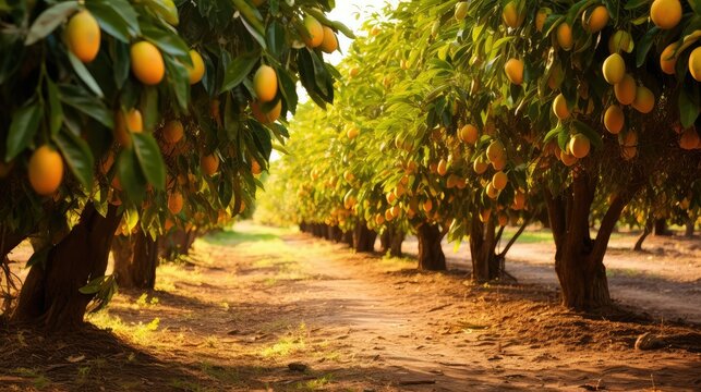 summer island mango groves illustration fruit tropical, nature background, business tree summer island mango groves