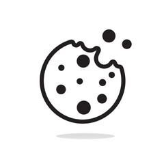 Cookie icon or logo vector isolated on white background