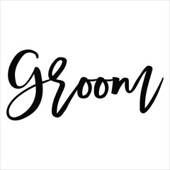 Stylish , fashionable  and awesome bridal party  typography art and illustrator