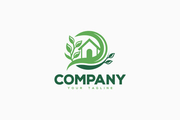 House Logo Design - Gardening Logo Design Template
