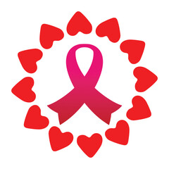 October is the World Breast Cancer Seamless Pattern background template with ribbon.