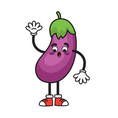 vegetable cartoon character eggplant