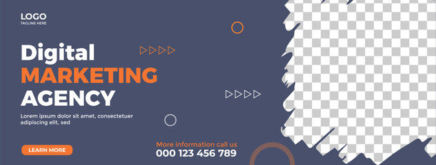 Digital marketing agency social media post design, digital marketing promotion square facebook post layout, corporate business marketing instagram template