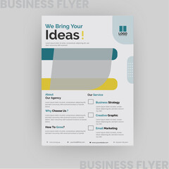 Business Flyer Design, Corporate Business Flyer, shape Flyer Abstract Colorful concepts,Vector Template, A4 Size,Shape Layout