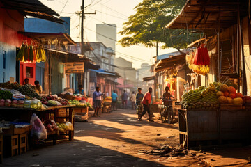 Fototapeta premium A Multicultural Culinary Experience at the Market