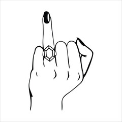 Stylish , fashionable  and awesome bridal party  typography art and illustrator