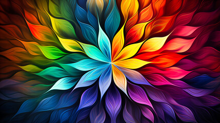 Kaleidoscopic Fractals in Bursting Colors - obrazy, fototapety, plakaty