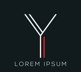 Letter 'Y' Logo Design Illustration Template.