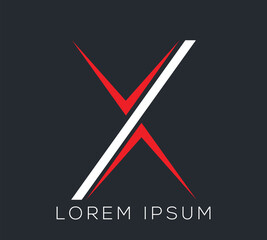 Letter 'X' Logo Design Illustration Template.