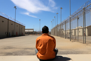 Resilient faces reflecting hope amidst despair in immigration detention centers  - obrazy, fototapety, plakaty
