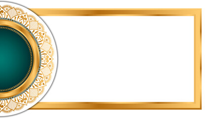 Vintage luxury golden mandala arabesque islamic pattern for wedding invitation