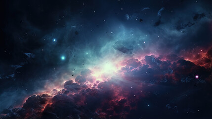 Fototapeta na wymiar Cosmic nebula background,created with generative ai tecnology.