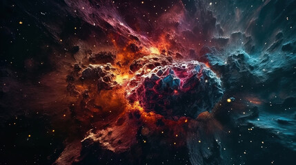 Cosmic nebula background,created with generative ai tecnology.
