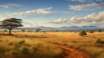 tree savannah plains african illustration kenya sky, grass nature, background grassland tree savannah plains african