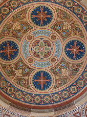 detail of the ceiling of the basilica of st mark