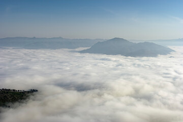 Mountain landscape at dawn