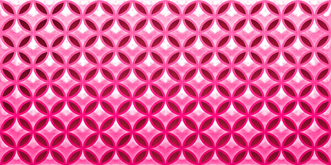 Pink color seamless geometric pattern background with Pink color Embosed effect
