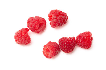 Raspberry isolated on white background. Close-up