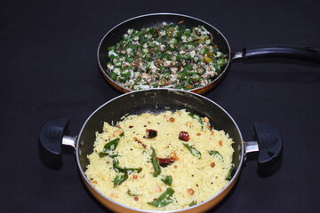 lemon rice with lady finger fry South Indian recipe