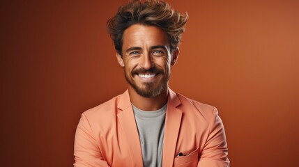 Obraz premium Friendly happy man looking to camera.