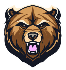 Bear Head Mascot Logo Vector