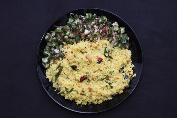 lemon rice with lady finger fry South Indian recipe