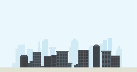 Fototapeta na wymiar Modern vector silhouette design city skyline illustration