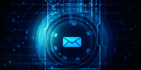 2d illustration abstract envelope background 
