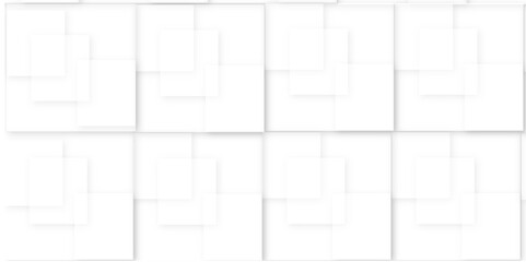 Obraz premium White or gray ceramic wall and floor tiles abstract background Design pattern geometric with grid wallpaper decoration with space for text, for a background