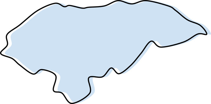 honduras map, honduras vector stylized, honduras outline stylized, honduras