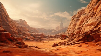 nature mars aeolian landforms illustration landscape sand, desert natural, yellow climate nature mars aeolian landforms