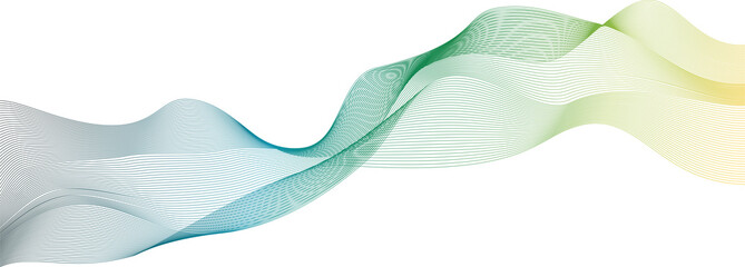 abstract green wave line element