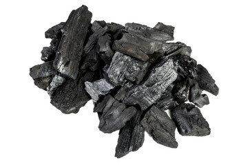 charcoal isolated on white