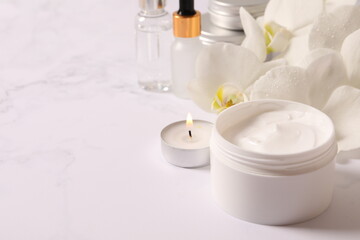 cosmetic cream on the table