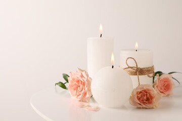 candles and roses
