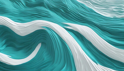 abstract blue wave background Generative AI